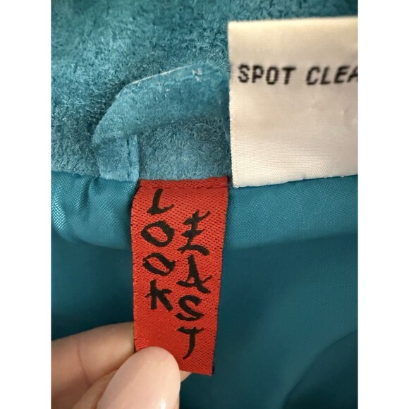 Look East Suede Teal Blue Jacket Geisha Asian  Size 1X - Picture 9 of 11